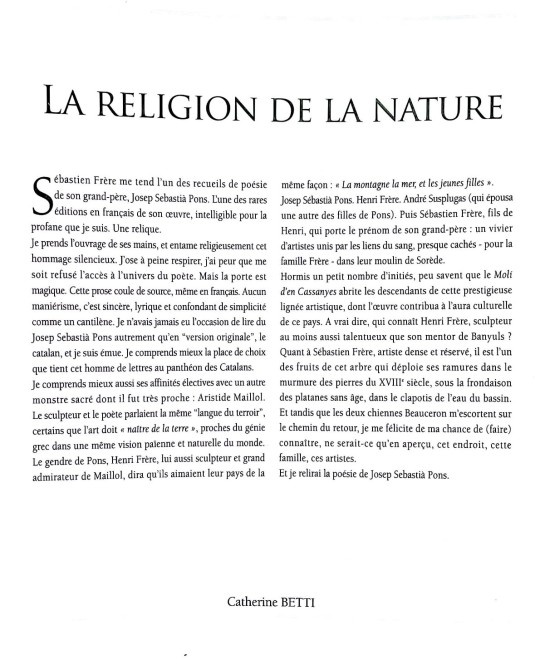 Edito page 2 de l'article Terres Catalanes qui a pour sujet Sébastien Frère. Edito page 2 de l'article Terres Catalanes qui a pour sujet Sébastien Frère.